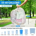 thumbnail image 2 of Bolsas de basura Reli. Easy Grab, 55 a 60 galones (150 unidades), transparentes, 2 of 8
