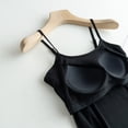 thumbnail image 5 of MESSUEN Camisole Tops for Women Tank Top with Built in Bra Square Neckline Camisole Solid Color with Bra Pads Bra One Vest Camisole Summer Tank Tops Womens Blouses Dressy Casual Black S, 5 of 7