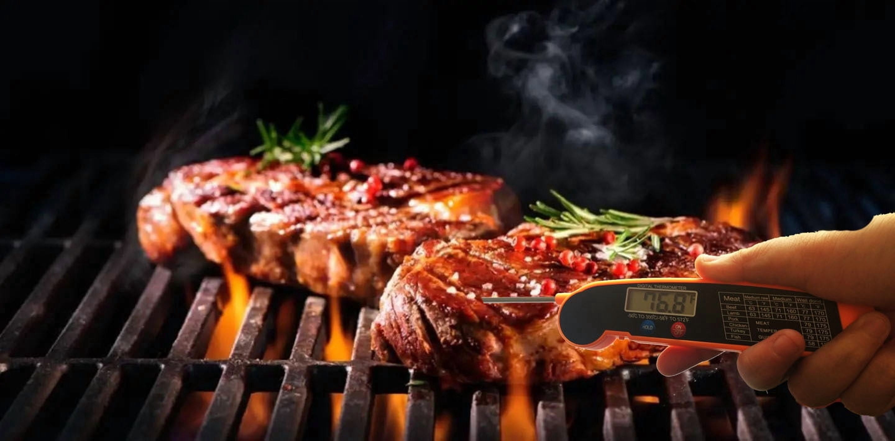 LAATIKUI Meat thermometer food grill measurement waterproof probe thermometer