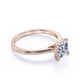 thumbnail image 3 of JeenMata Solitario Brillante Anillo de Compromiso con Punta de Corte Princesa de 1,25 Quilates, Baño de Oro Rosa de 18 K sobre Plata, 3 of 6