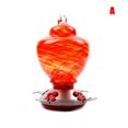 thumbnail image 2 of Hummingbird Feeder for Outdoors Hand Blown Colorful Glass Feeder with Ant Moat, 2 of 7