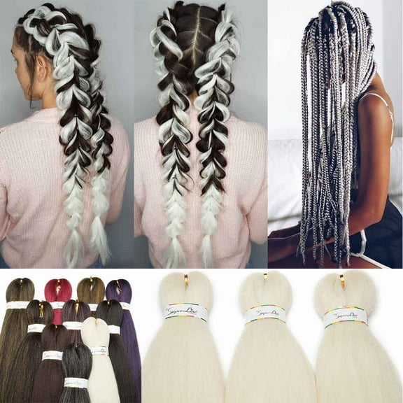 SEGO 26" Pre-stretched EZ Yaki Braiding Hair Professional Hot Water Setting Synthetic Fiber Corchet Braids Hair Extensions(1 PC)