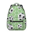 thumbnail image 1 of Football Students Backpack Baseball Soccer Basketball Ball Game Sports School Bag with Training Design, Durable and Adjustable Strap, 1 of 6