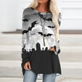 thumbnail image 2 of FDGIU 2025 Halloween Shirts Women Crewneck, Cute Ghost Pumpkin Graphic Casual Long Sleeve Tops, Loose Fit Pullover for Autumn Parties, 2 of 5