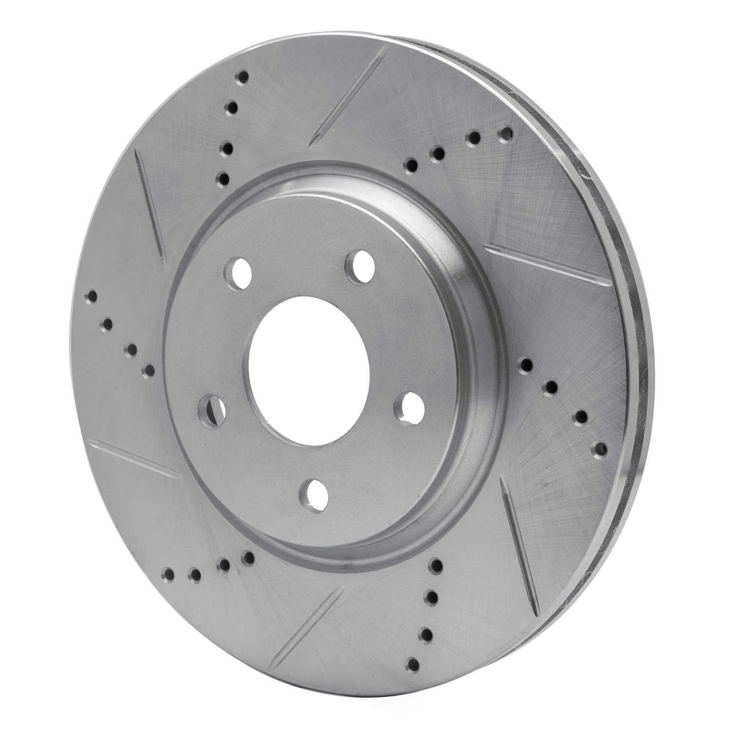Dynamic Friction Company 631-53003L DFC Brake Rotor - Drilled And Slotted - Silver