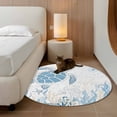 thumbnail image 2 of Round Rugs 3.3Ft, Coastal Trutle Round Area Rug Washable Indoor Throw Carpet, Nautical Summer Beach Ocean Coral Soft Non Slip Circle Rug for Laundry Room Patio Home Decor Aesthetic, 2 of 8