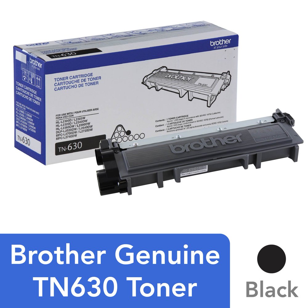 Brother Genuine Standard Yield Toner Cartridge, TN630, Replacement