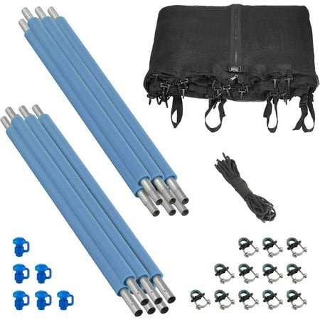 Upper Bounce Trampoline Enclosure Set, for 15' Round Frames, 3 or 6 W-Shaped Legs