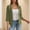 Army Green women 3/4 sleeve cardigan a1, variant on thefmos Women's Fall Winter 3/4 Sleeve Cardigan Blazer Solid Casual Blouses Cover Up Tops Loose Dressy Pullover, Gray S