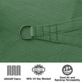 thumbnail image 4 of Modern Home Sail Shade Square  - 16.5' x 16.5' UV Sun Blocking Canopy (Green), 4 of 4