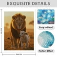 thumbnail image 3 of Diamond Art Kit for Adults, Lion Lamb Sunset Duo Diamond Painting for Adults Beginners, DIY Diamond Art Painting Kits, 5D Diamond Painting Crafts for Home Decor 12x16 Frameless, 3 of 7