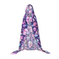 thumbnail image 7 of Honeii mushroom rainbow color Skull Print Poncho Cape, Cloak Coat, Snuggly Hooded Wearable Blanket, Hooded Cape For Teenagers,Halloween Costumes-Medium, 7 of 7