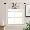 thumbnail image 3 of Floral Rabbit Valances for Windows Farmhouse Kitchen Curtains Valances Rod Pocket Valance Curtains for Kitchen Windows Farmhouse Spring Easter Plaid Country Window Valances for Bathroom 42"x18", 3 of 6