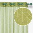 thumbnail image 3 of Deconovo Sheer Window Treatments for Living Room, Modern Digital Pattern Curtains, 52 x 84 Inch, Green, 2 Panels, 3 of 7