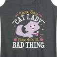 thumbnail image 3 of Disney Classics - Cats & Dogs - Cat Lady Like Its A Bad Thing - Women's Racerback Tank Top, 3 of 5