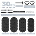 thumbnail image 2 of Mancuerna con Peso Ajustable Altera  AL-G30 C/ Discos de Cemento Intercambiables Mas Pesa Rusa 30Kg, 2 of 11