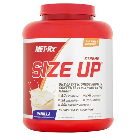 MET-Rx Xtreme Size Up Vanille poudre de protéines de suppléments alimentaires, 6 lb