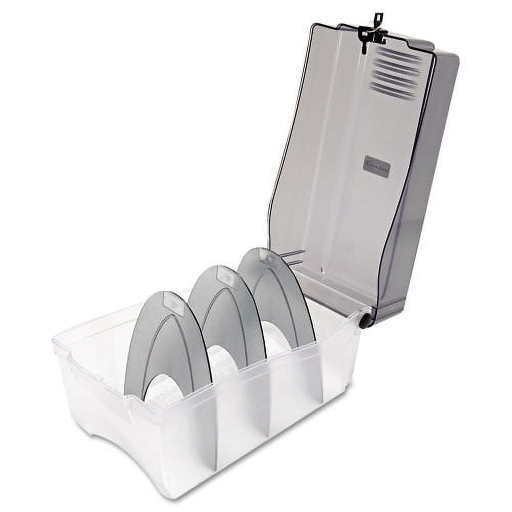 Cd/dvd Storage Case, Holds 150 Discs, Clear/smoke | Bundle of 5 Each