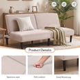 thumbnail image 7 of Bonzy Home Futon Sofa Bed Corduroy Futon Couch with Adjustable Backrest, Convertible Folding Futons Sofa Couches for Small Spaces Living Rooms Apartment Office (Beige), 7 of 7