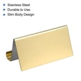 thumbnail image 4 of Uxcell 3.5x2.x1.8 Inch Office Desktop Name Cards Display Stand Business Card Holder Champagne Gold 2 Pack, 4 of 5