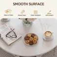thumbnail image 4 of Hawsaiy 3 Piece 43.3" Round Dining Table Set for 2,Kitchen Table with Storage Shelf & 2 Upholstered Dining Chairs, Modern Wood Dining Room Furniture Set for Apartment, 4 of 8