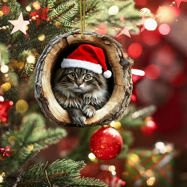 Animals Christmas Ornaments Christmas Tree Animals Print Acrylic Ornaments Forest Animals Decorations Christmas