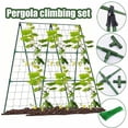 thumbnail image 2 of 1 Set A-shaped Metal Cucumber Trellis: Easy Installation Plant Support!, 2 of 7