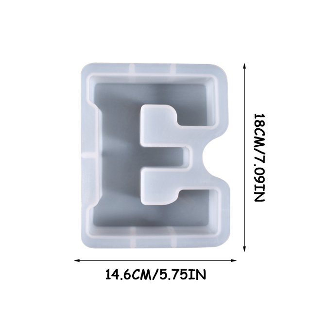 Agiferg DIY Crystal Glue Dropping Mold 26 Large Letter Table Jewelry Silicone Mold
