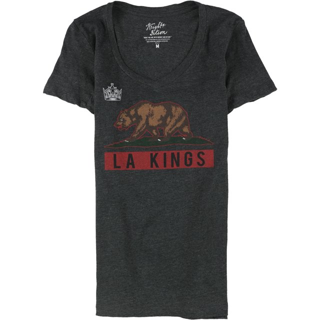Wright & Ditson Womens LA Kings Bear Graphic T-Shirt gray M