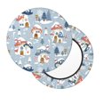 thumbnail image 2 of Picia cute Mushroom Village Pattern Round Stool Covers Comfy Seat Covers Stretch Removable Washable Chair Slipcover Round Bar Chair Cushion Cover-12 inch, 2 of 7