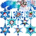 thumbnail image 1 of Kit de manualidades navideñas Winlyn, 24 juegos de adornos con forma de copos de nieve, 1 of 9