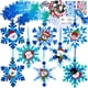 thumbnail image 1 of Kit de manualidades navideñas Winlyn, 24 juegos de adornos con forma de copos de nieve, 1 of 9