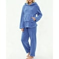 thumbnail image 2 of REDESS Women' s Fluffy Pajamas Set Fleece Pullover Pants Loose Plush Sleepwear 2 Piece Pjs Set Warm Loungewear Fuzzy, 2 of 7