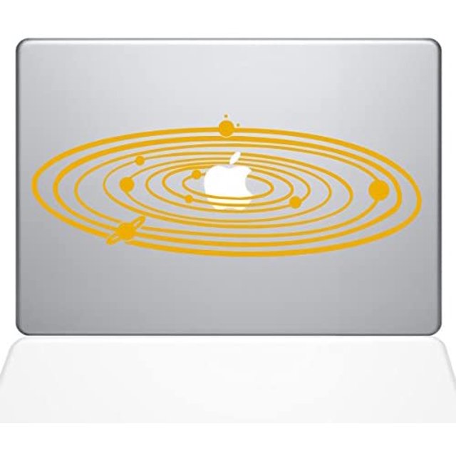 The Decal Guru 2067-MAC-15X-SY Système Solaire Autocollant Vinyle Autocollant, Jaune, 15" MacBook Pro (2016 et Plus Récent)