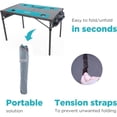 thumbnail image 2 of Creative Outdoor Portable Folding Table with Built-In Outdoor Cooler and 4 Cup Holders, Teal Gray, 2 of 8