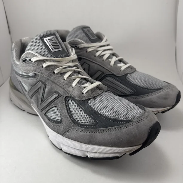 NEW BALANCE 990v4 Gray Running Sneakers Men’s Size 12.5 2A AA Missing Insoles*