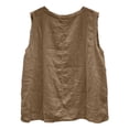 thumbnail image 5 of Zysthvn Cotton Tank Tops for Men Running Sleeveless Summer Casual Mens Shirts Tall Solid Crew Neck Button Pocket, 5 of 8
