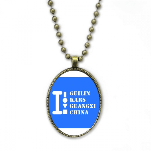 Guilin Kars Guangxi China Necklace Vintage Chain Bead Pendant Jewelry Collection
