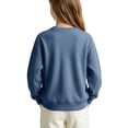 thumbnail image 6 of Lutiedan Boys Girls Knitted Sweaters Teen Crew Neck Long Sleeve Pullover Fall Winter Casual Uniform Sweaters Size 5-16,Blue, 6 of 7