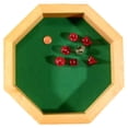 thumbnail image 2 of Koplow Games 10" Wood Dice Tray - Octagon Felt-Lined Solid Wood Roll & Contain Tray for RPG, Board Games & Dice Sets, 2 of 6