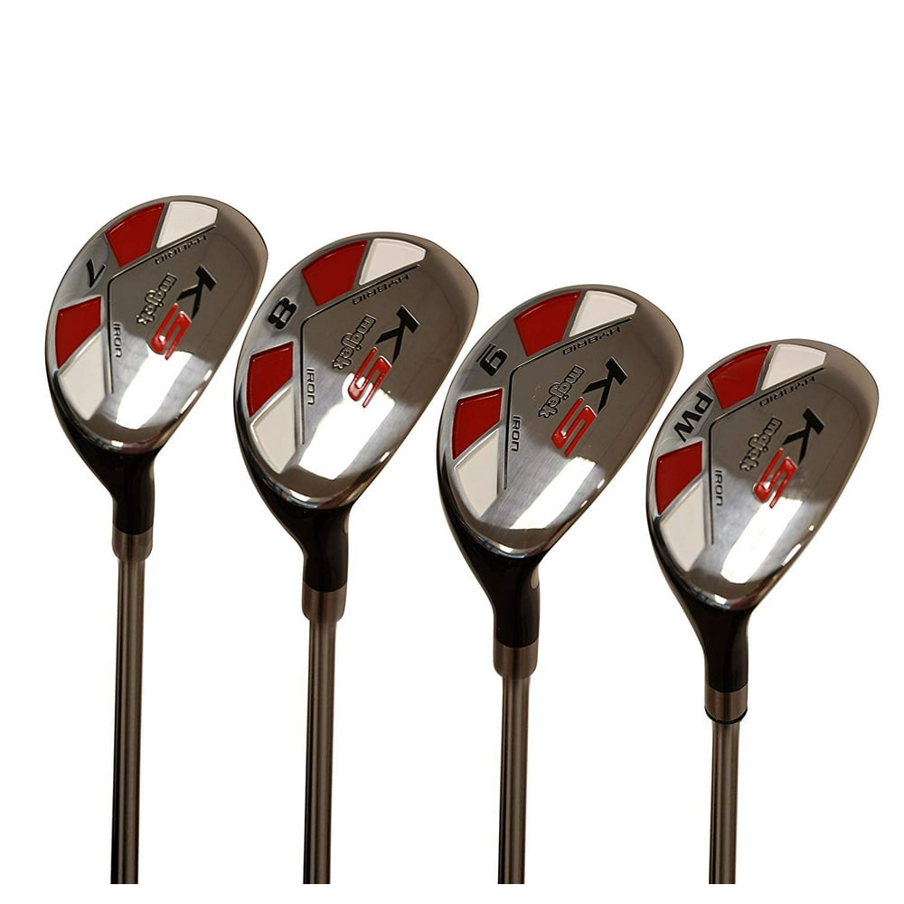 Majek Men's Golf All Hybrid Complete Partial Set, which Includes 7, 8, 9, PW Regular Flex