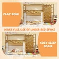thumbnail image 6 of Costway Twin Bunk Bed with Jungle Gym, Climbing Ladder, Rock Wall & Monkey Bar, 6 of 9