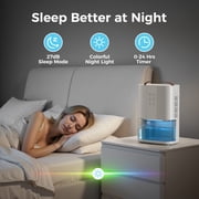 KLOUDIC Dehumidifier for Home, 90 oz Portable Water Tank,Sleep Mode,Timer,Washable Filter,Ultra Quiet Small Dehumidifiers for Bathroom Bedroom with Auto Shut off