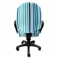thumbnail image 3 of Abstract Office Chair Slipcover, Vertical Striped Pastel Toned Color Bands Lines Background Nautical Design, Protective Stretch Decorative Fabric Cover, Standard Size, Sky and Dark Blue, by Ambesonne, 3 of 5
