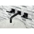 thumbnail image 2 of Kingston Brass KS6120CKL Kaiser Double-Handle Wall Mount Bathroom Faucet, Matte Black, 2 of 8