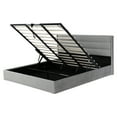 thumbnail image 5 of King Size Upholstered Hydraulic Lift Up Storage Platform Bed,Grey, 5 of 6