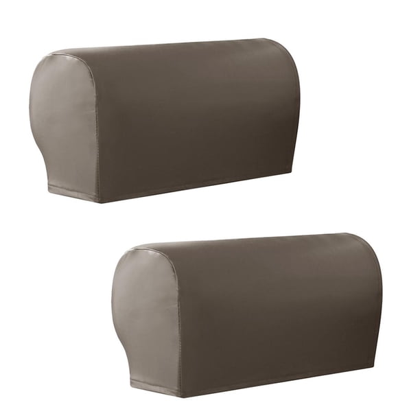 1 par de fundas elásticas para reposabrazos de sofá, protector para muebles, sofá de dos plazas, sillón reclinable gris