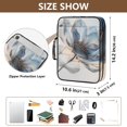 thumbnail image 3 of Haosy Accordion File Organizer Zipper Binder 500 Sheet 6-Tab Expanding File Folder Multi-Pocket 1.2 Inch 3 Ring Watercolor Soft Flowers, 3 of 7