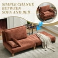 thumbnail image 3 of Leumius Foldable Sofa Bed,3-in-1 Convertible Sleeper Chair,Modern Foldable Sofa Chair With 3 Pillows for Small Spaces,Orange, 3 of 7