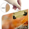 thumbnail image 4 of FMSHPON Hedgehog Red Leaves Clipboard Hardboard Wood Nursing Clip Board and Pull for Standard A4 Letter 13x9 inches, 4 of 5